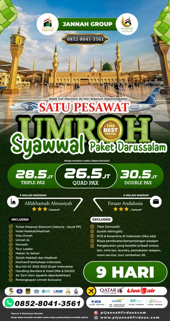 Harga Umroh Syawal Darussalam 2024