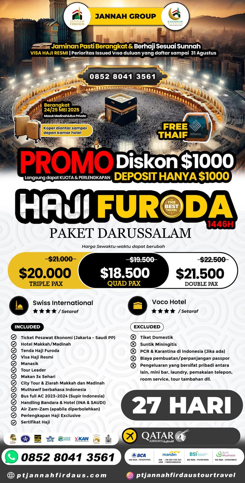 Haji Furoda 2025 Paket Darussalam