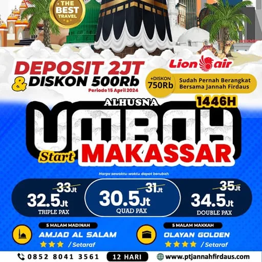 UMROH BULAN JULI ALHUSNA MAKASSAR PROMO IDUL FITRI 2024 WEB