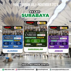 umroh september 2024 surabaya pt jannah firdaus tour travel