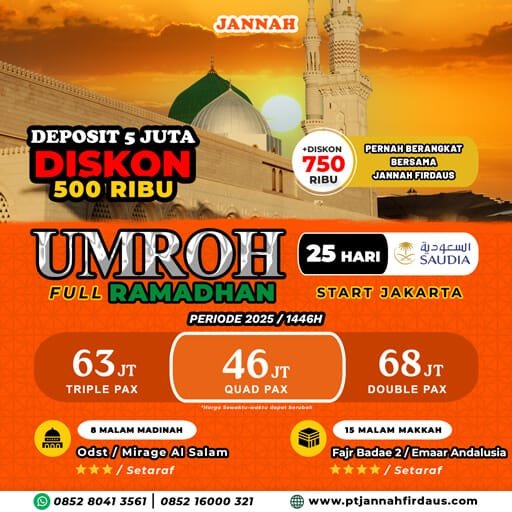 Umroh Bulan Ramadhan Jannah Full 25 Hari 2025