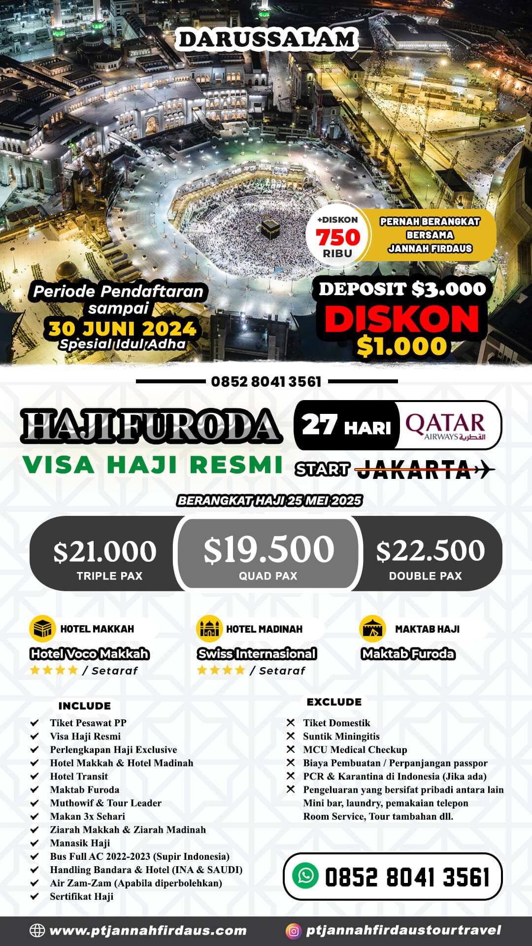 Haji Furoda 2025 Jannah Firdaus Visa Haji Furoda Resmi Darussalam 30 Juni 2024