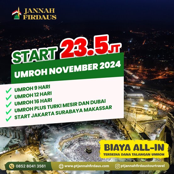 umroh november 2024 travel jannah firdaus