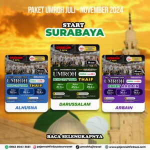 umroh oktober 2024 surabaya pt jannah firdaus tour travel