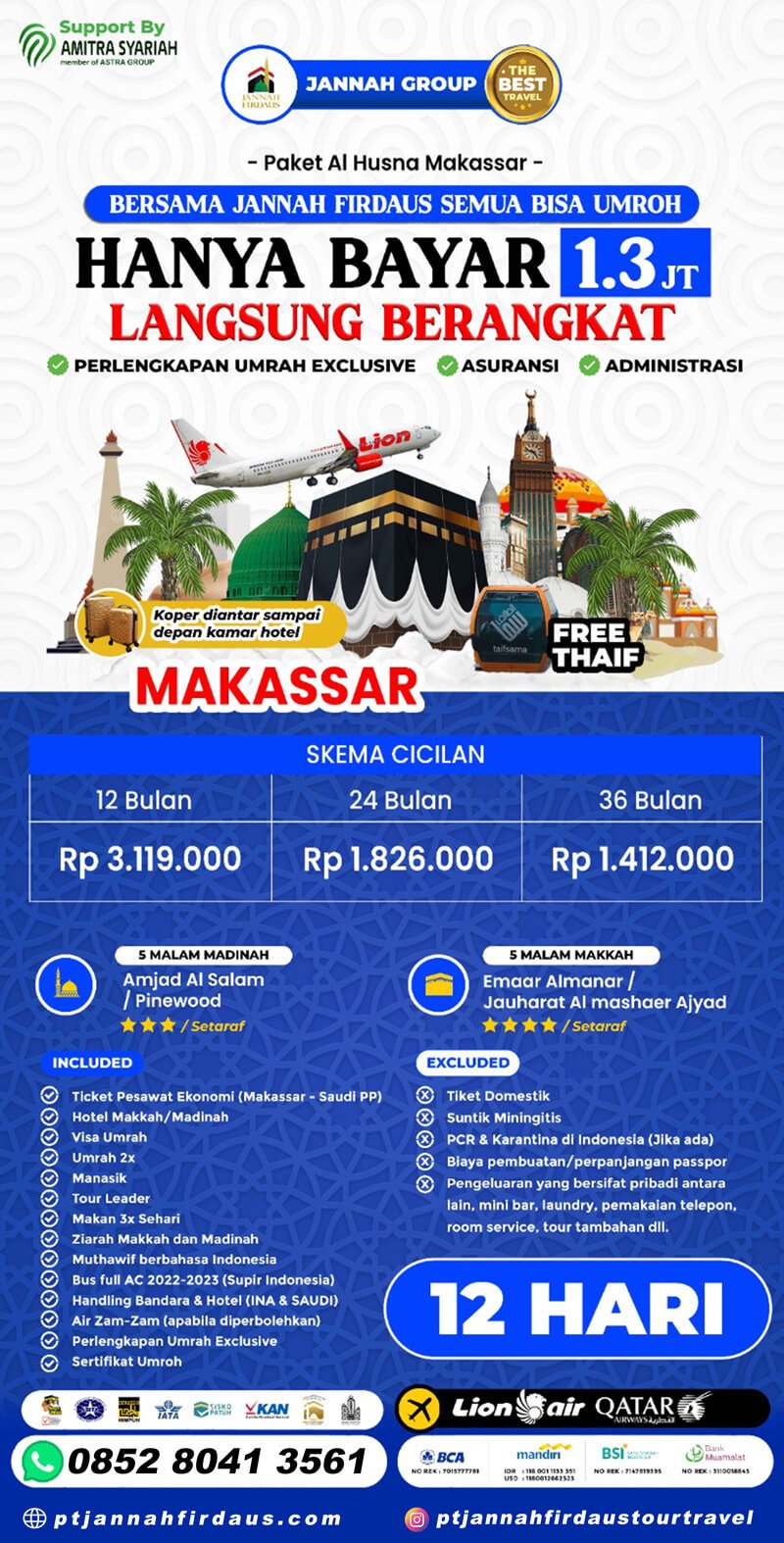 Cicilan Umroh Syariah Alhusna Makassar 2024