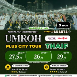 Umroh 9 Hari 2024 Darussalam