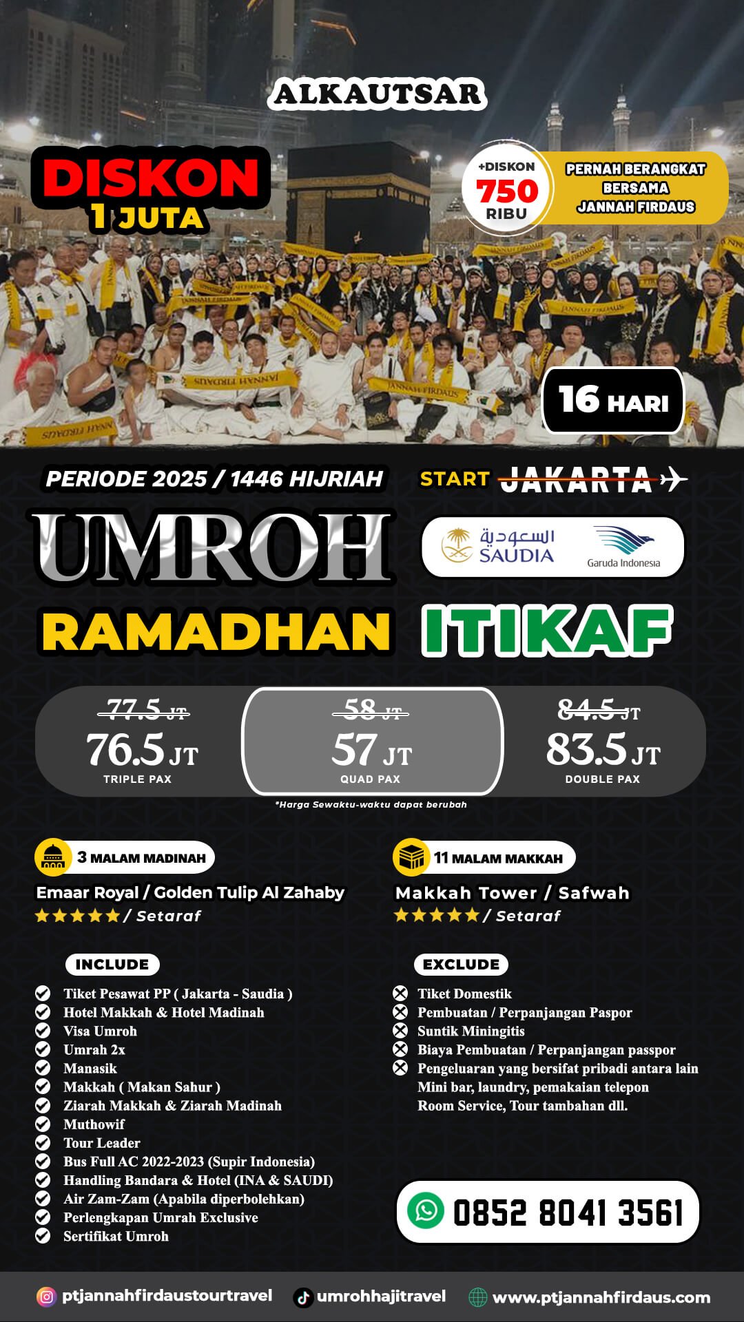 Umroh Itikaf Ramadhan VIP 2025