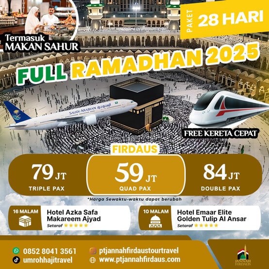 Umroh Full ramadhan 2025 28 Hari Firdaus