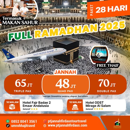 Umroh Full ramadhan 2025 28 Hari Jannah