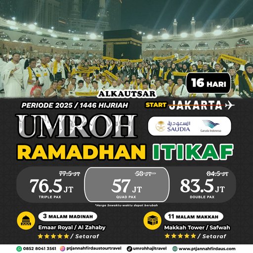 Umroh Itikaf Ramadhan VIP 2025 Jannah Firdaus