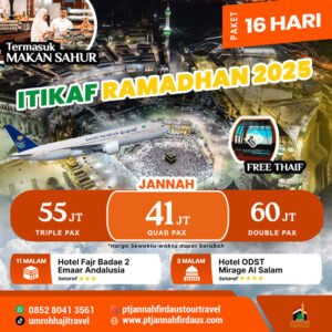 Umroh Itikaf ramadhan 2025 16 Hari Jannah