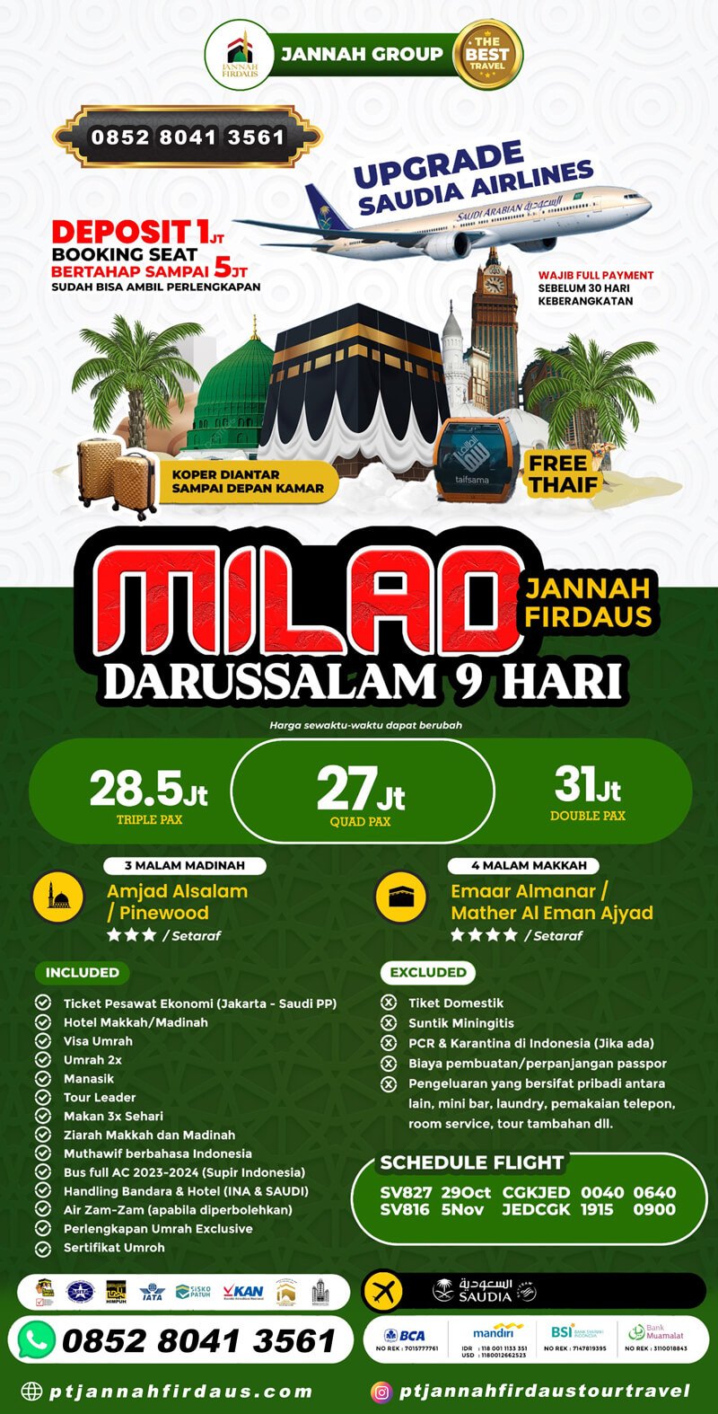 umroh milad jannah firdaus 2024 darussalam