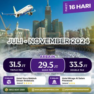 Umroh Agustus September Oktober November 2024 Arbain