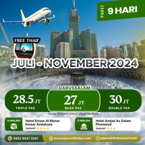 Umroh Agustus September Oktober November 2024 Darussalam