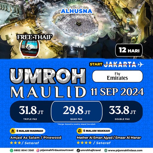 Umroh Maulid 2024 Reguler 12 Hari