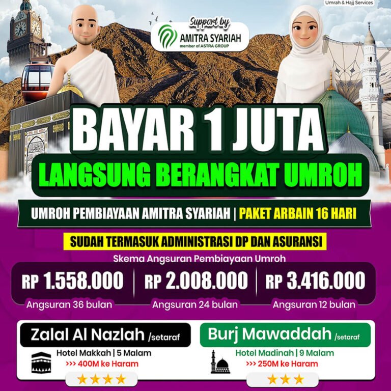 cicilan umroh 2026 jannah firdaus paket arbain