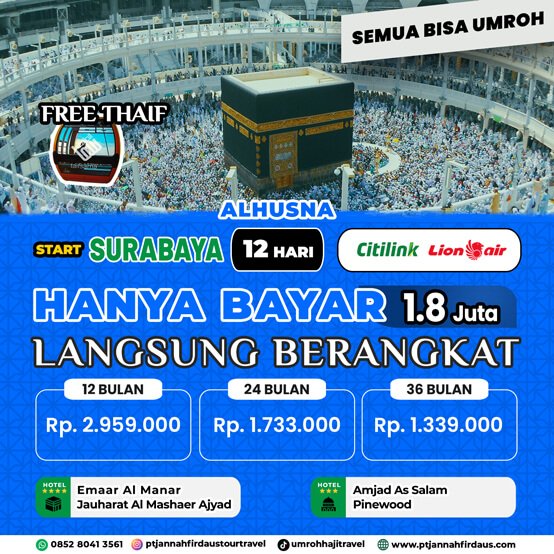 paket alhusna surabaya cicilan umroh 2024