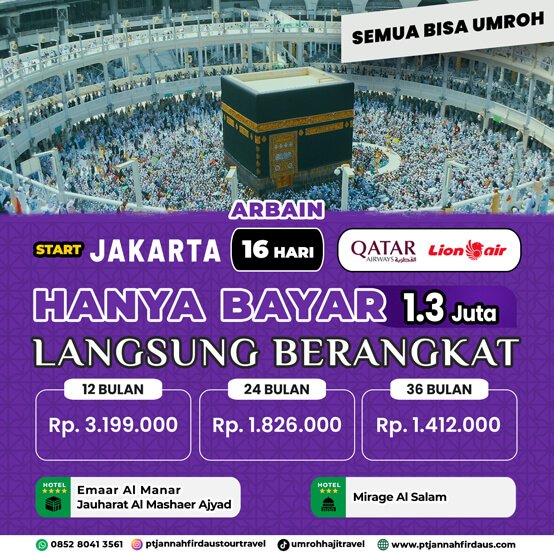 paket arbain cicilan umroh 2024