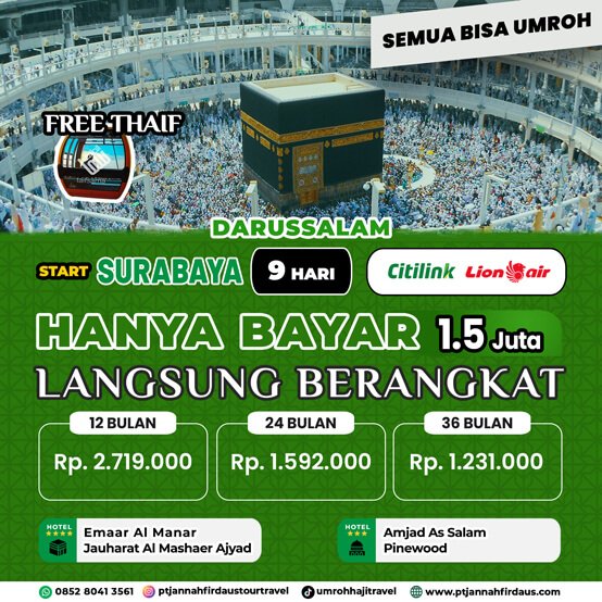 paket darussalam Surabaya cicilan umroh 2024