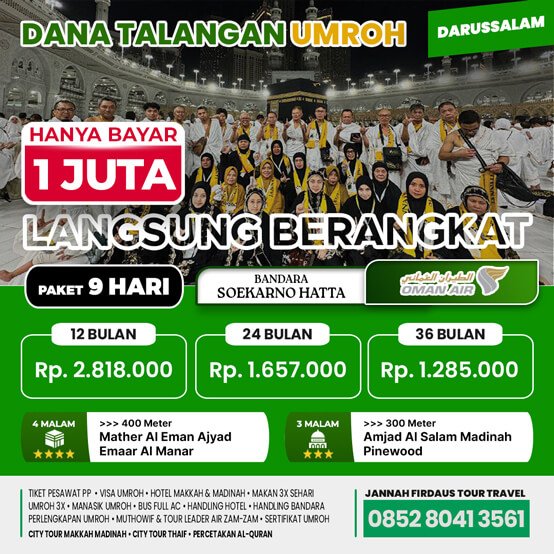 Cicilan Umroh Syariah Darussalam 2024 2025