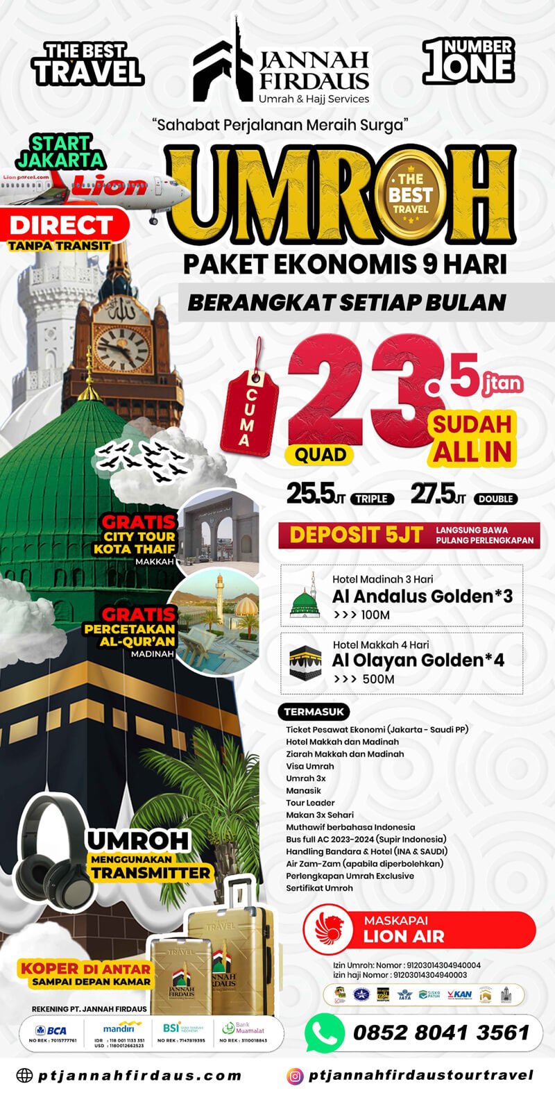 Paket Umroh Promo Berangkat Setiap Bulan 2024 2025