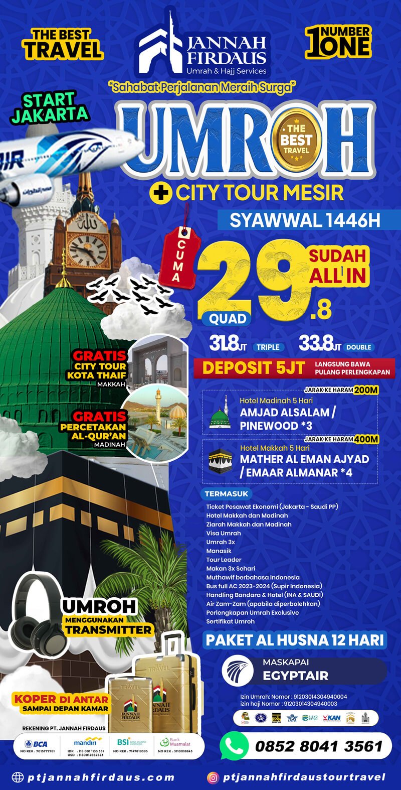 Paket Umroh Syawal 2025 Alhusna 12 Hari