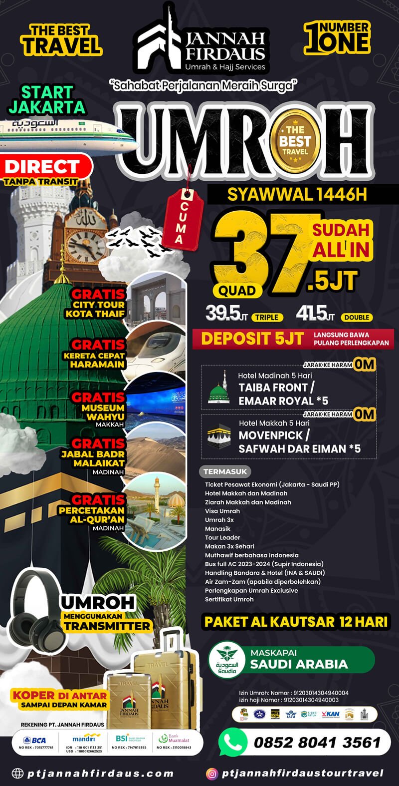 Paket Umroh Syawal 2025 Alkautsar 12 Hari