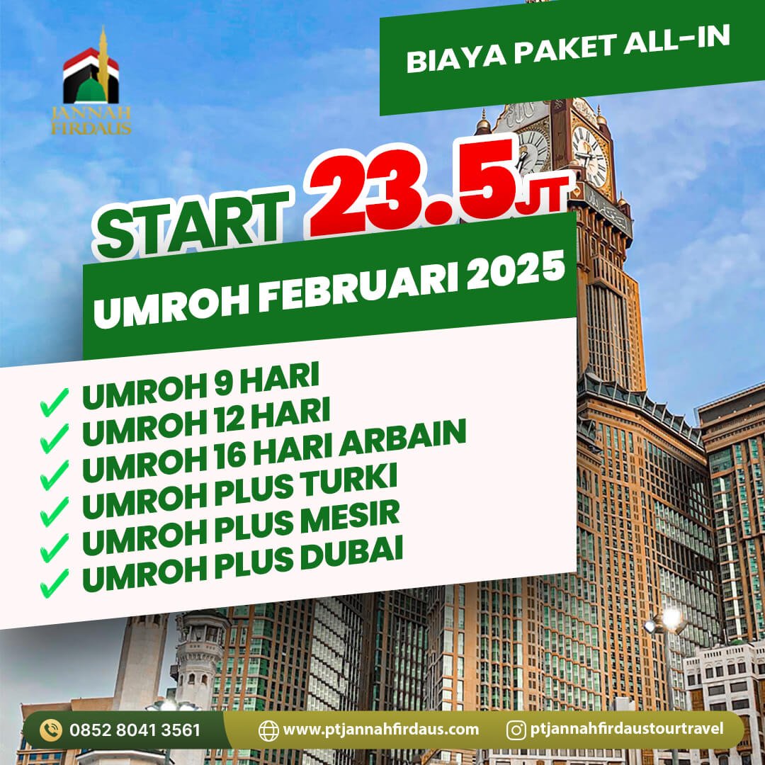 Umroh Februari 2025 Jannah Firdaus