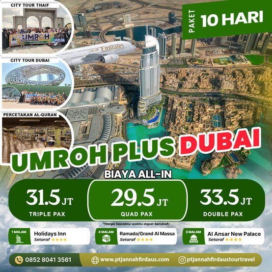 Umroh Plus Dubai 2025 Januari Februari Jannah Firdaus