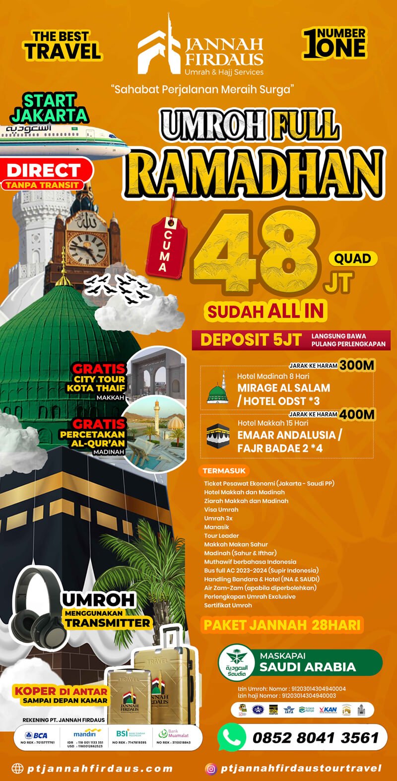 umroh full ramadhan 2025 jannah firdaus travel paket jannah