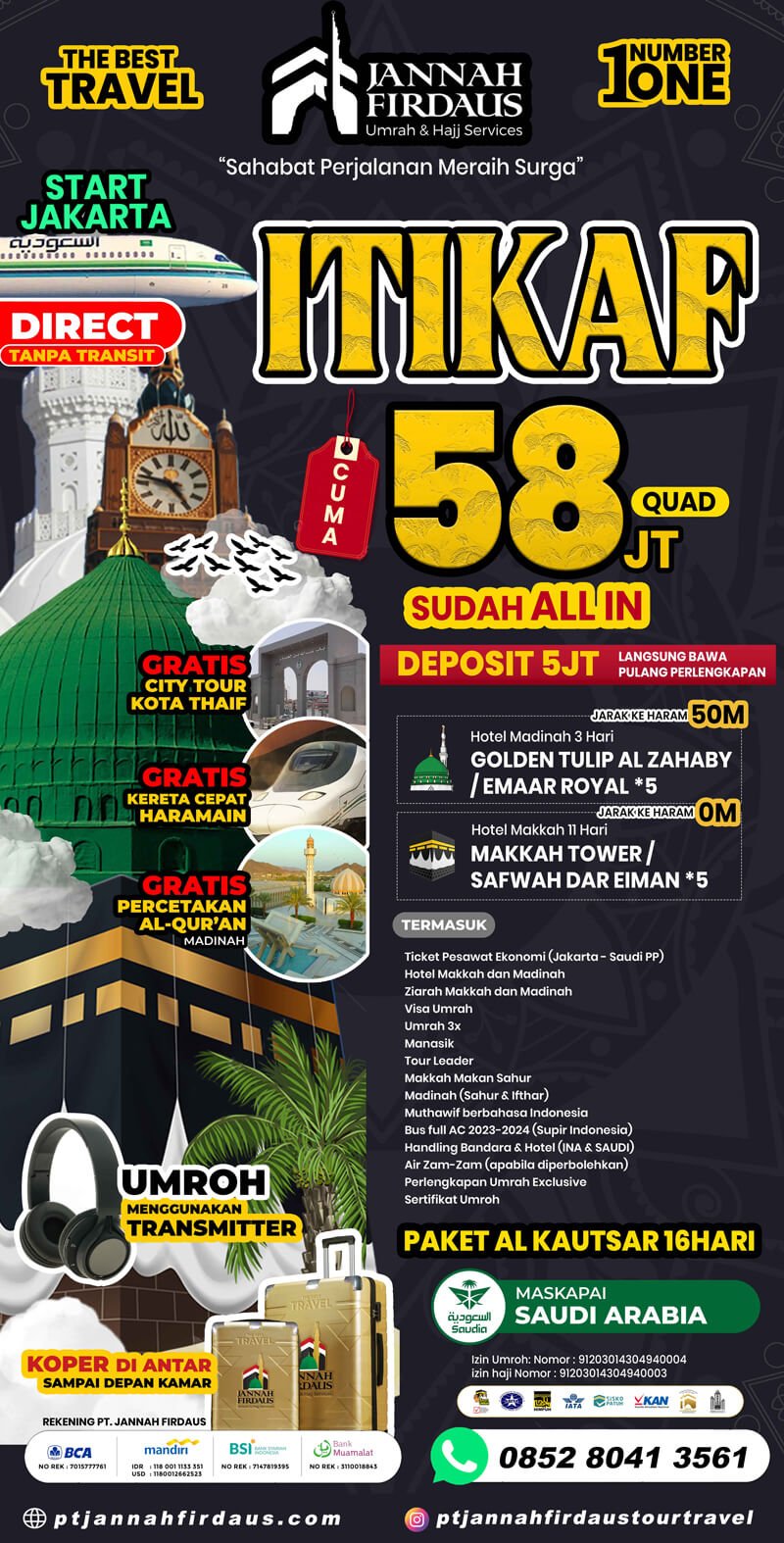 umroh itikaf ramadhan 2025 jannah firdaus travel paket alkautsar