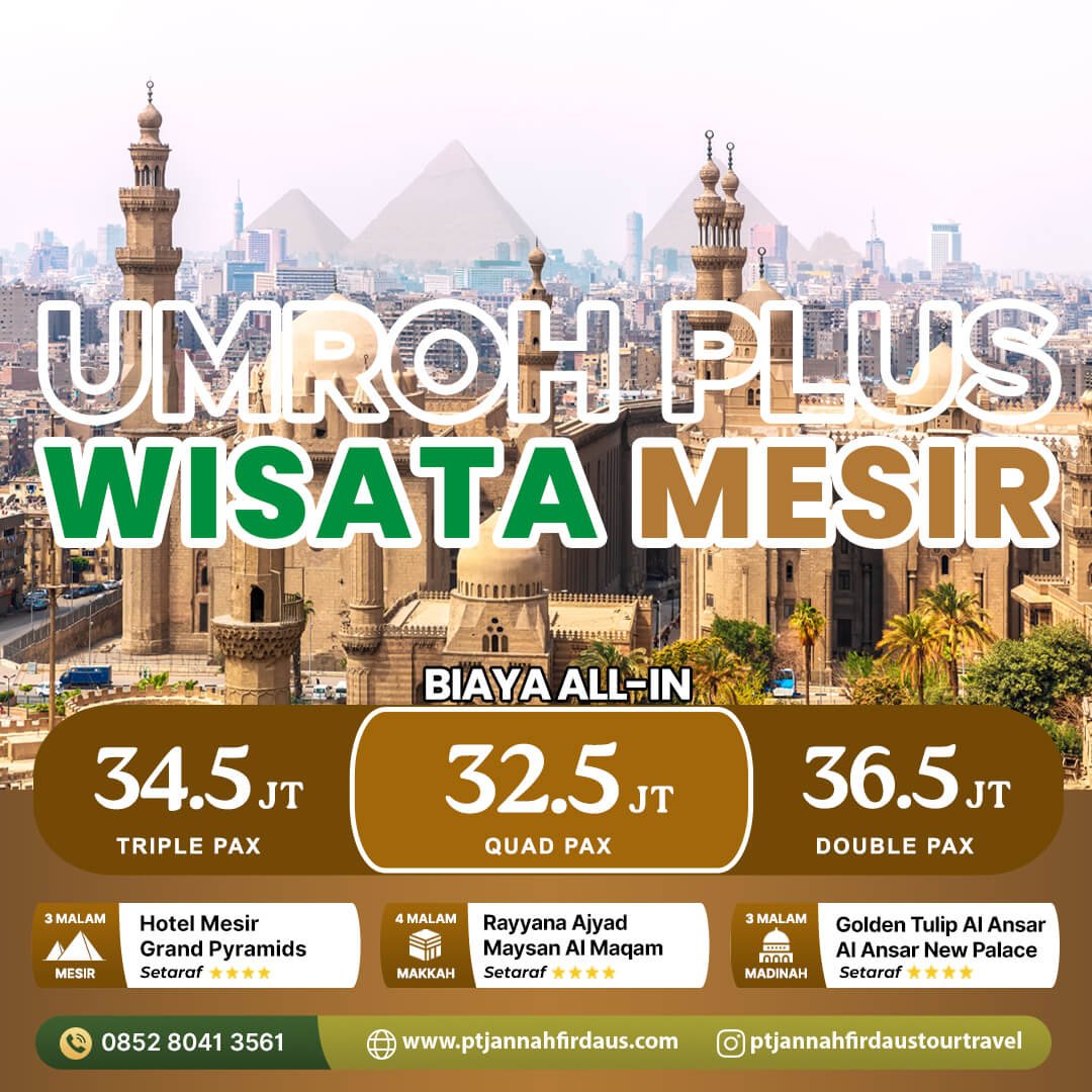 umroh plus wisata mesir 2025 1447 hijriah