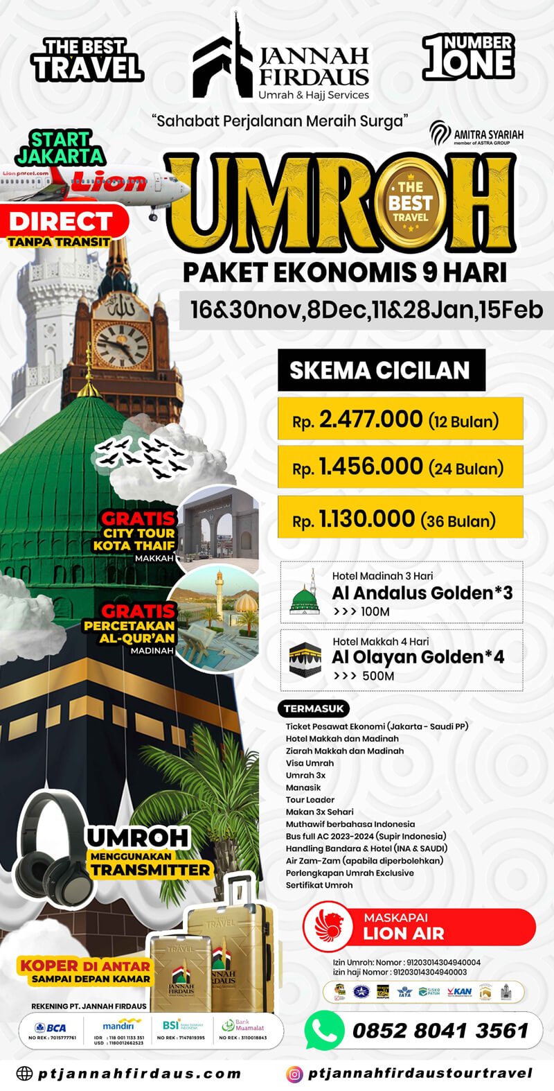 Cicilan Umrah Syariah Ekonomis 2024 2025