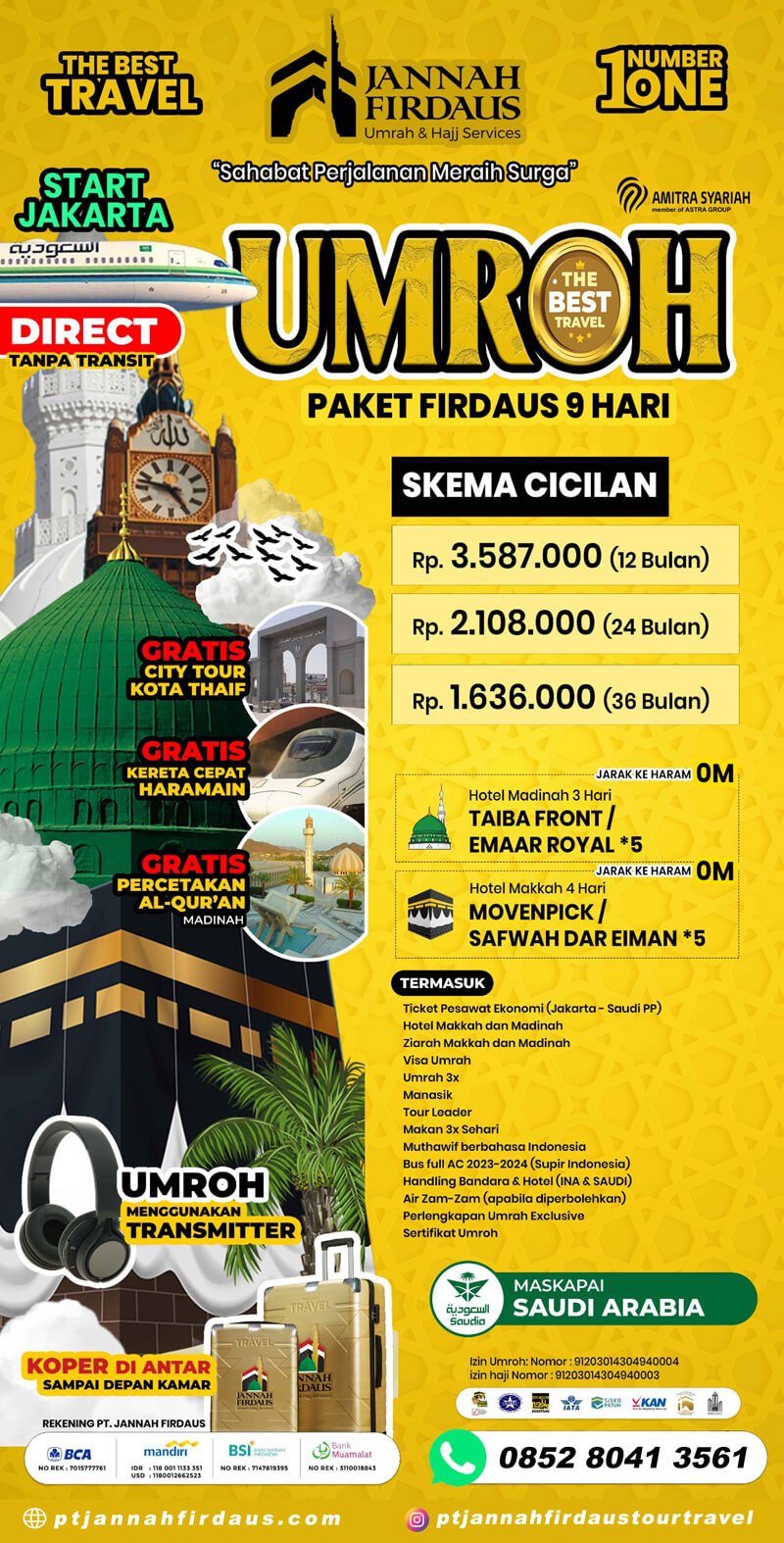 Cicilan Umrah Syariah Firdaus 2024 2025