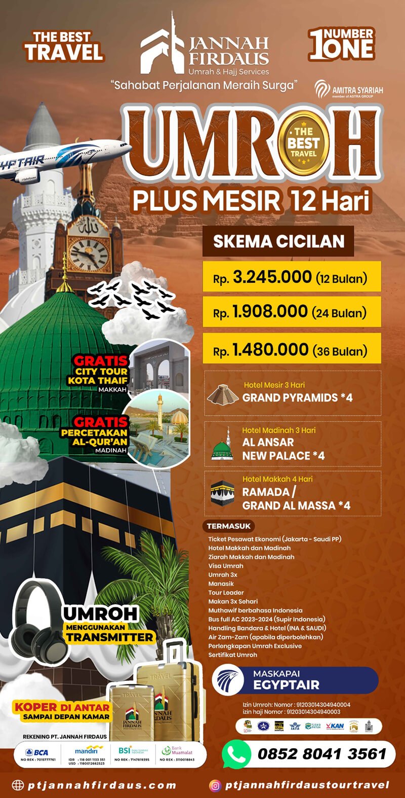 Cicilan Umrah Syariah Umroh Plus Mesir 2024 2025