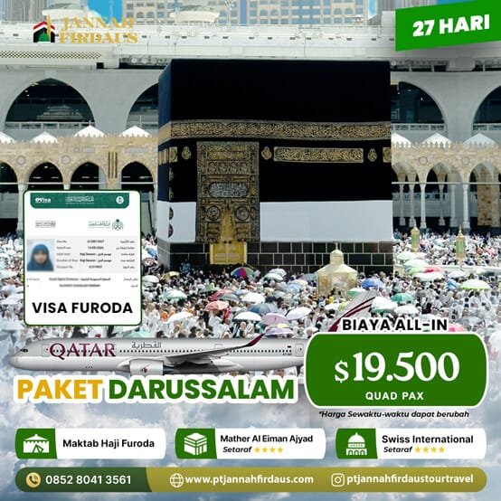 Jannah Firdaus Haji Furoda 2025 Darussalam 27 Hari