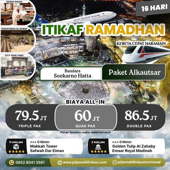 Umroh Itikaf Ramadhan 2025 16 Hari Alkautsar New