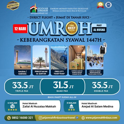Umroh Syawal 2026 Alhusna Jannah Firdaus Tour Travel