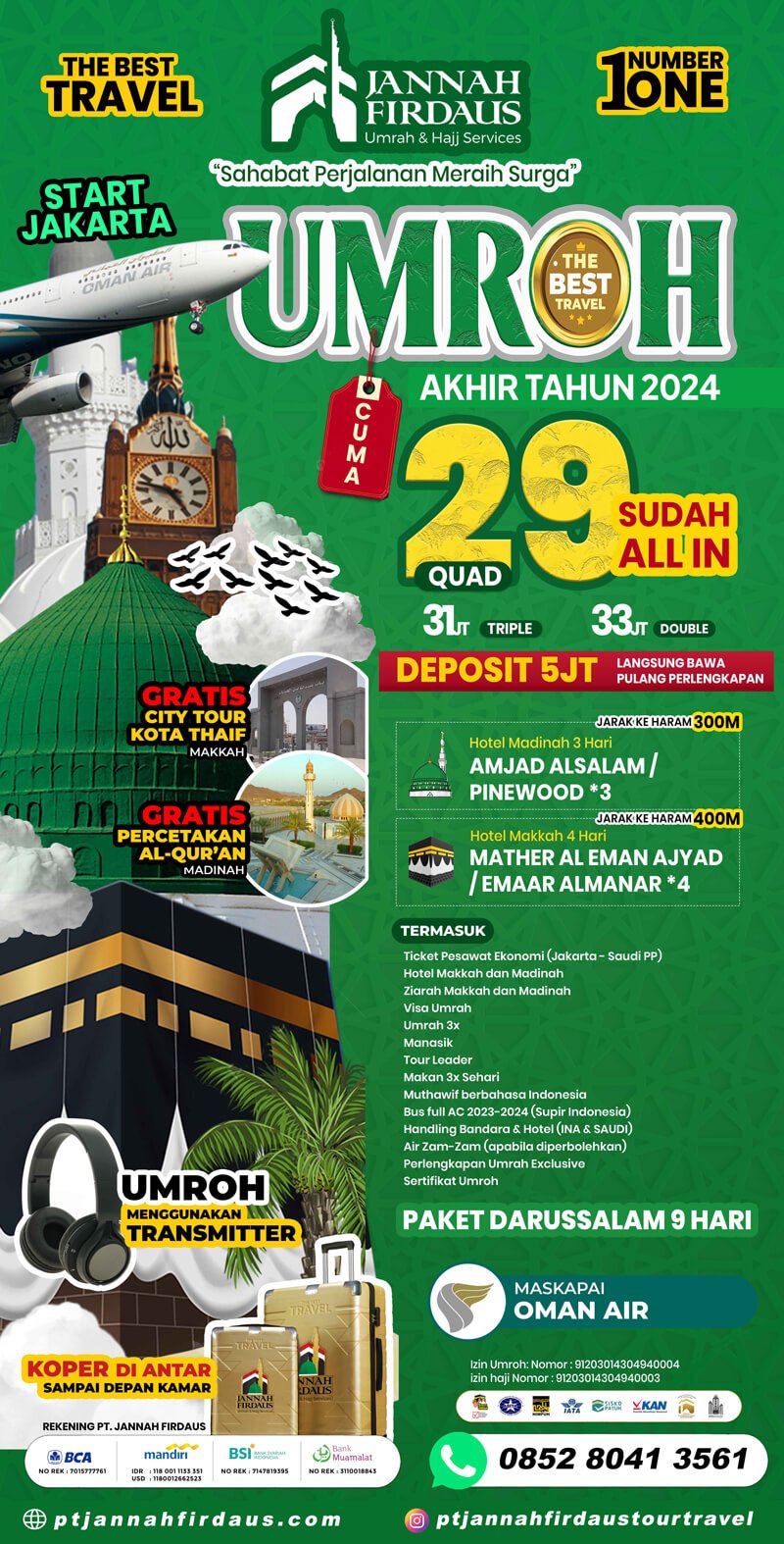 paket umrah desember 2024 darussalam