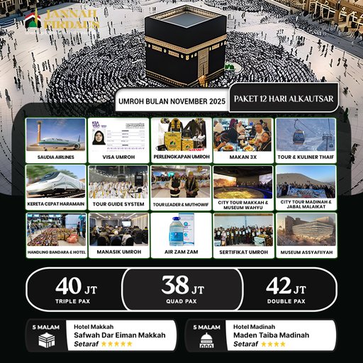 umroh bulan november 2025 alkautsar paket 12 hari