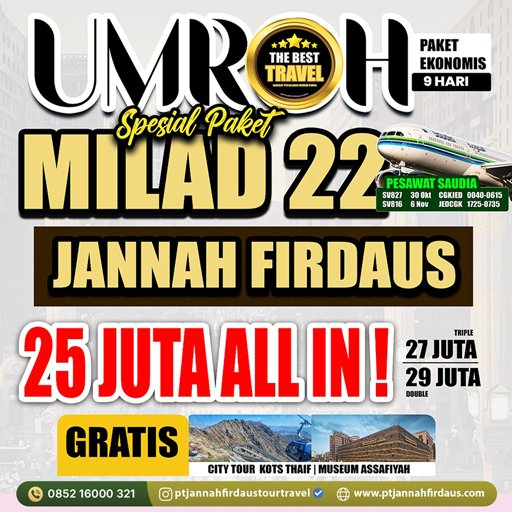umroh ekonomis 2025 spesial milad jannah firdaus tour travel