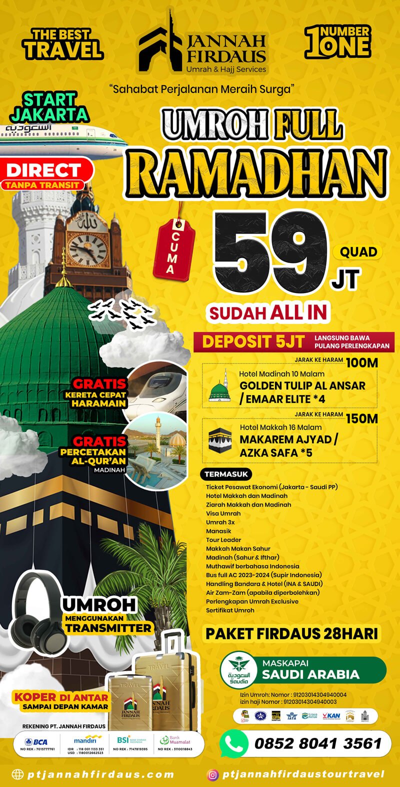 umroh full ramadhan 2025 jannah firdaus travel paket firdaus new