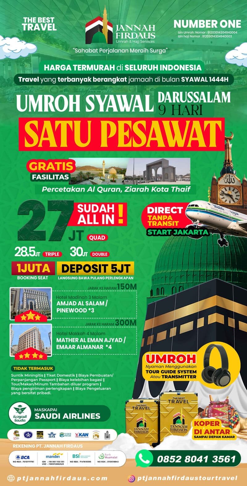 Umroh Syawal 2025 Darussalam Paket 9 Hari