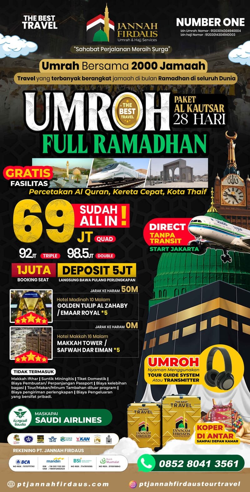 umroh full ramadhan 2025 jannah firdaus travel paket alkautsar new flyer