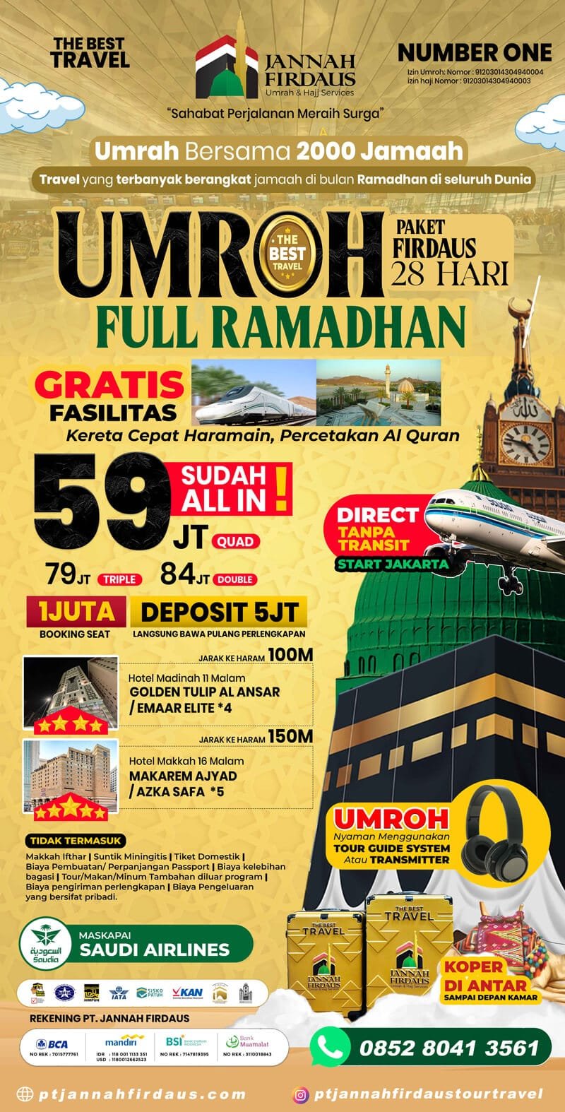 umroh full ramadhan 2025 jannah firdaus travel paket firdaus new flyer