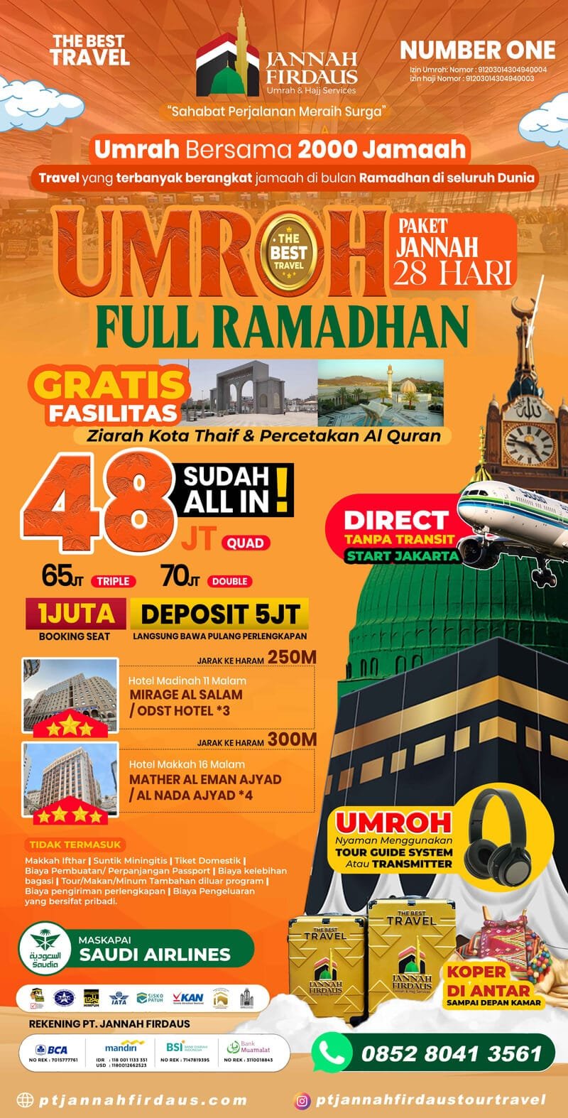 Harga Paket Umroh Terbaru 2025 | PT Jannah Firdaus