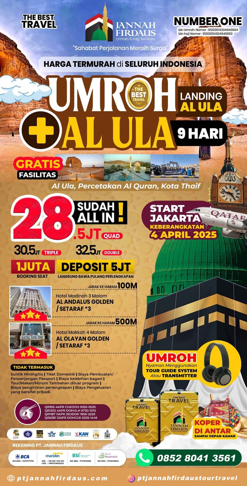 Umroh Plus Al Ula April 2025