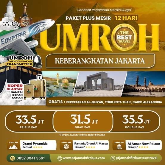 umrah plus mesir 2025 1446H