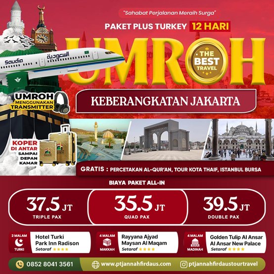 Umrah Plus Turki 2025 1447 Hijriah