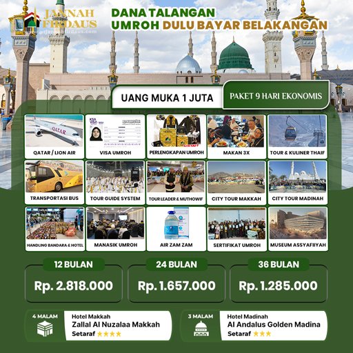 dana talangan umroh dulu bayar belakangan ekonomis 2026 1447 hijriah